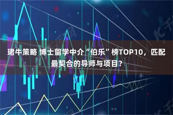 珺牛策略 博士留学中介“伯乐”榜TOP10，匹配最契合的导师与项目？